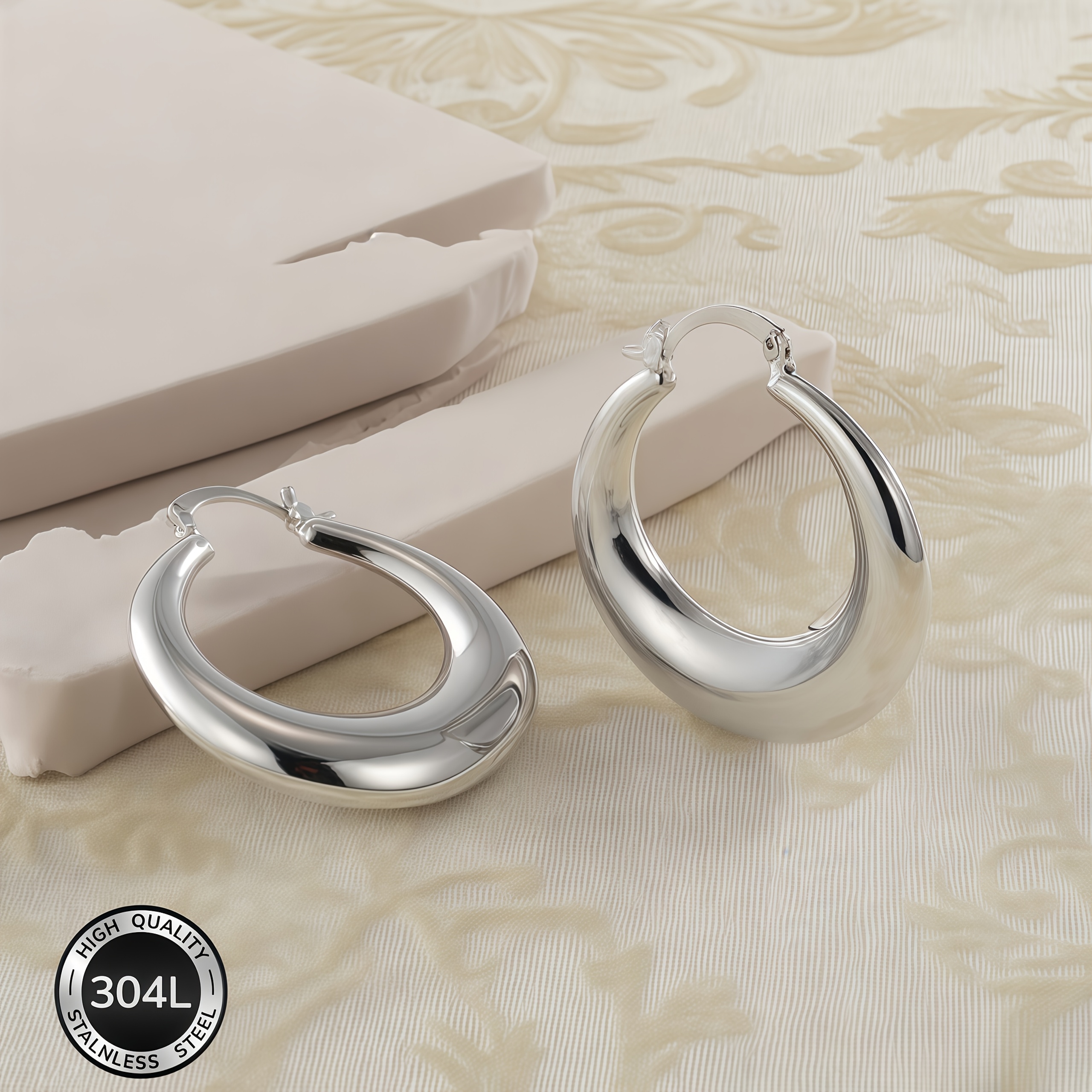 Women's High-Quality Stainless Steel Hollow Earrings